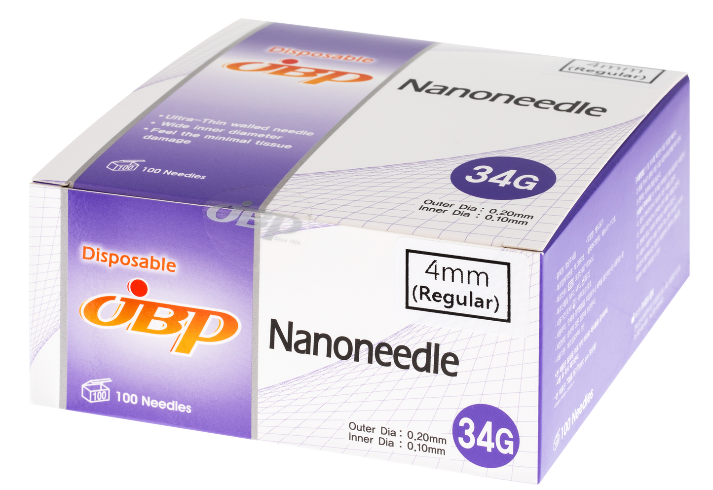 Nano Nadeln 34G 8mm (100 stk.)